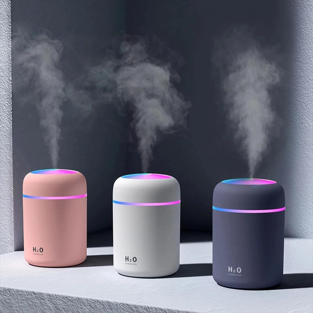 PURE AROMA 300ml Essential Oil Diffuser & Humidifier – Ultrasonic Cool Mist, Quiet Operation, LED Lights – Aromatherapy Air Freshener for Home, Office,...